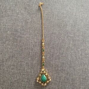 Teeka Pakistani/Indian Jewelry Headpiece Hanging Head Chain